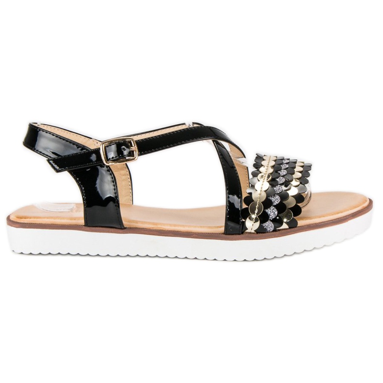 Vices Sandale cu vicii patentate negru galben