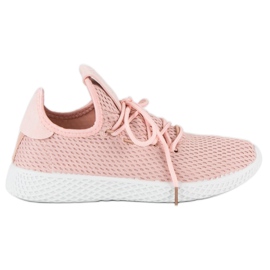 Pantofi sport pudrați roz