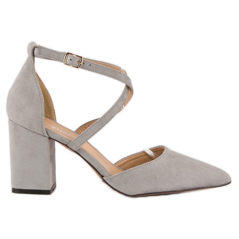 Seastar Sandale elegante din piele intoarsa gri