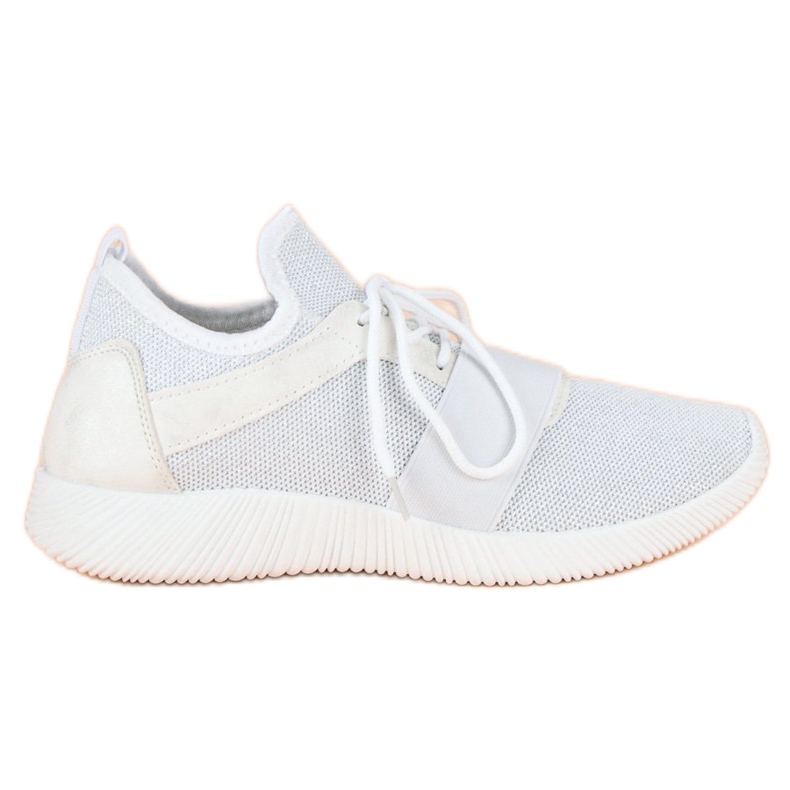 Pantofi albi slip-on