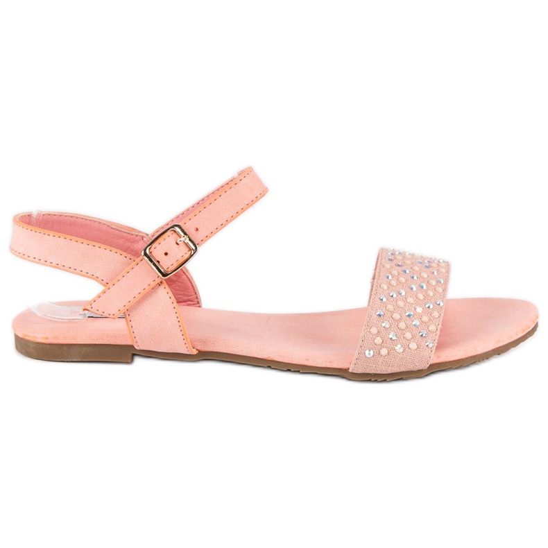 Vices Sandale cu vicii plate elegante roz Vices Sandale cu vicii plate elegante roz