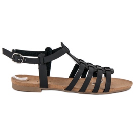 Sandale confortabile de vară negru Sandale confortabile de vară negru