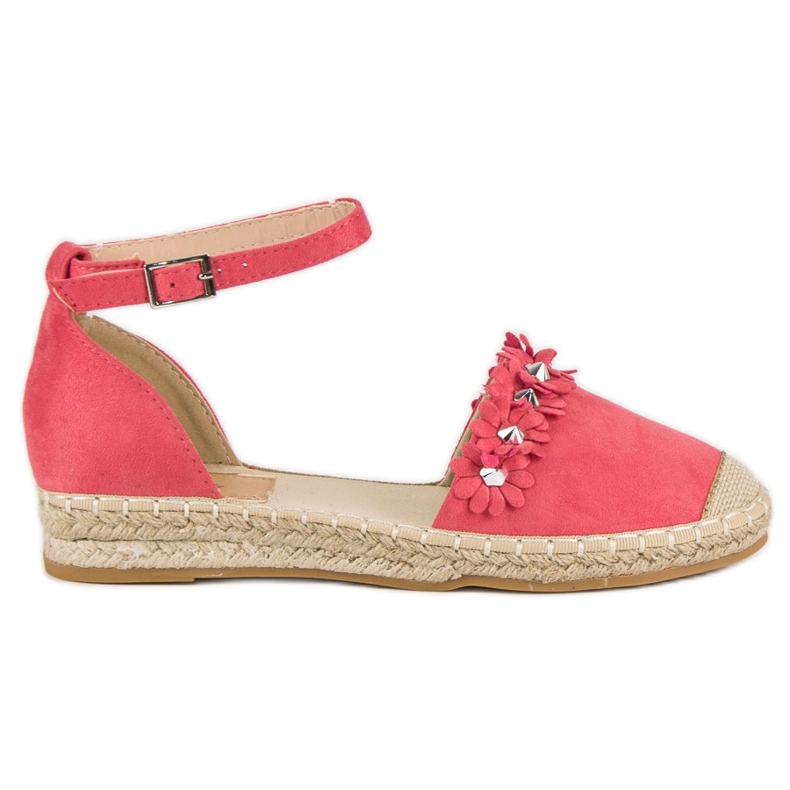 Espadrile de coral roșu