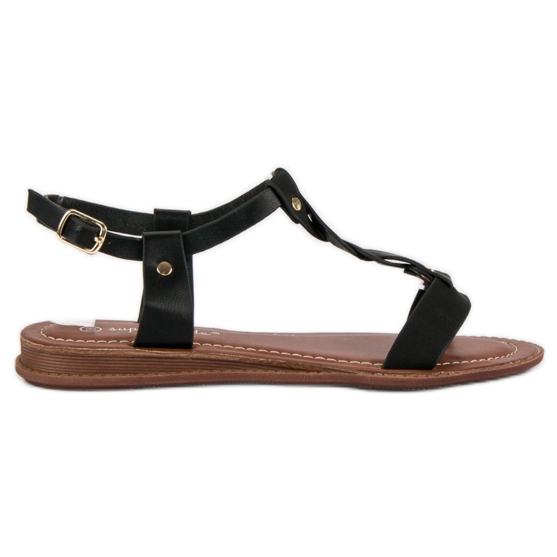 Super Mode Sandale clasice negre negru