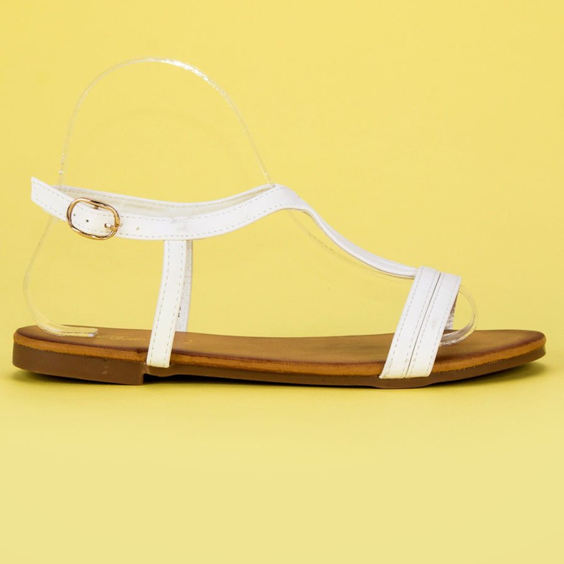 Bella Star Sandale confortabile de dama alb