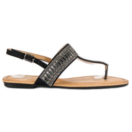 Sandale negre de flip-flops negru Sandale negre de flip-flops negru