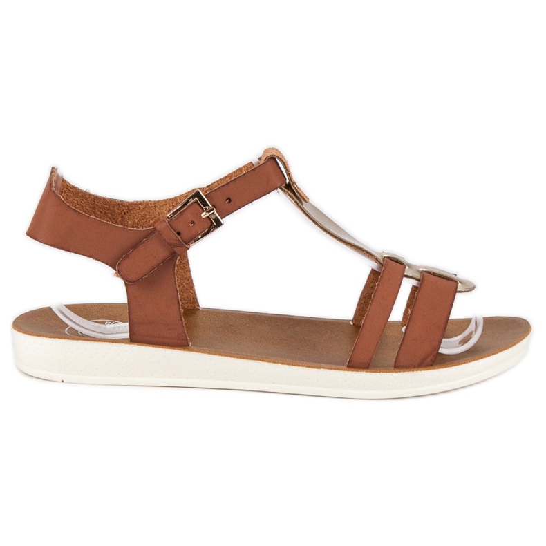 Sandale prinse cu cataramă maro