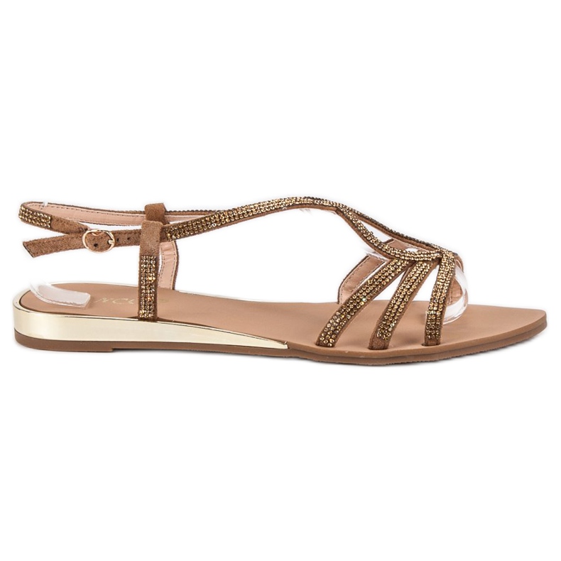 Sandale decorative camel maro