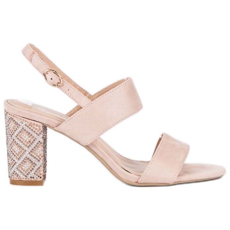 Sandale elegante cu margele maro Sandale elegante cu margele maro