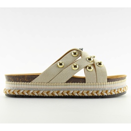BV-418 Papuci espadrile bej bej