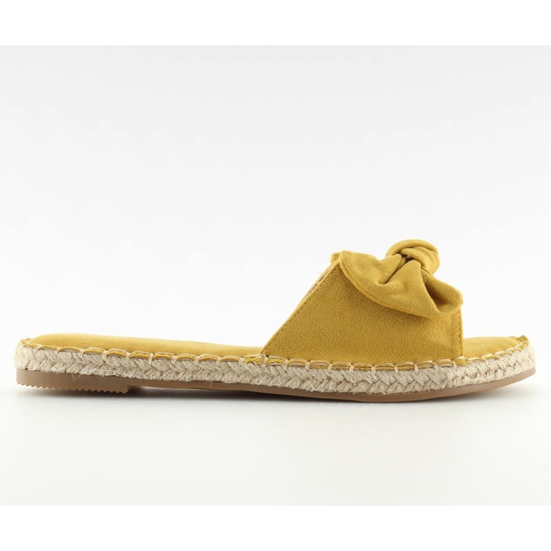 Galben 8758 papuci galbeni cu fundita