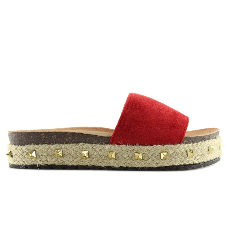 Red LS51 Espadrile roșii papuci roșu Red LS51 Espadrile roșii papuci roșu
