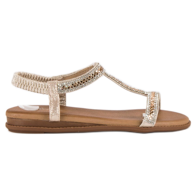 Renda Sandale slip-on elegante galben