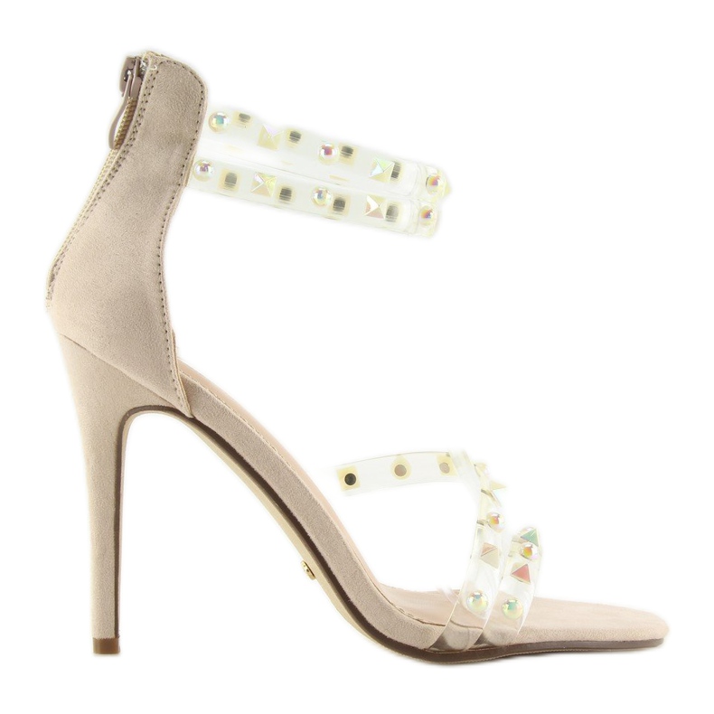 Sandale cu bretele din silicon NF-25P Bej Sandale cu bretele din silicon NF-25P Bej