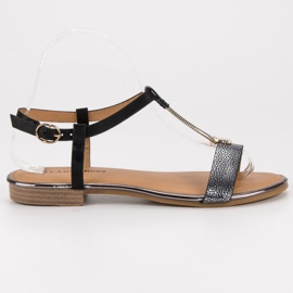 L. Lux. Shoes Sandale netede netede negru