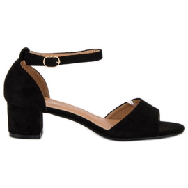 Via Giulia  Sandale negre cu toc înalt negru Via Giulia  Sandale negre cu toc înalt negru