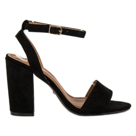 Tina&Co Sandale elegante pe un post negru