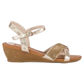 Sandale cu pană aurii de aur