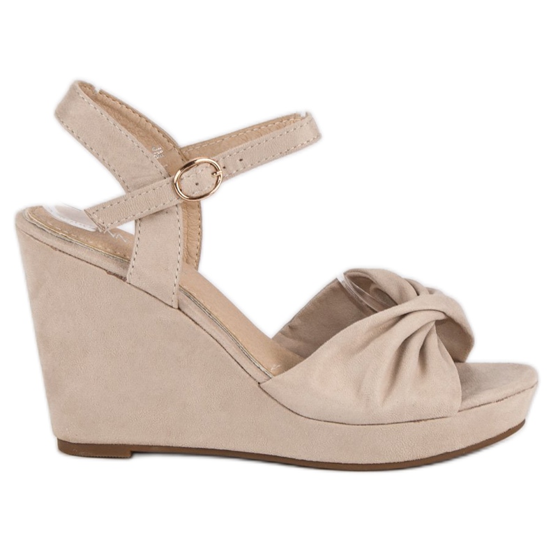 Annalisa Sandale de piele intoarsa maro