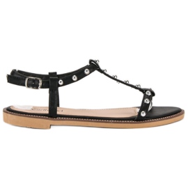 Girlhood Sandale cu strasuri negru Girlhood Sandale cu strasuri negru