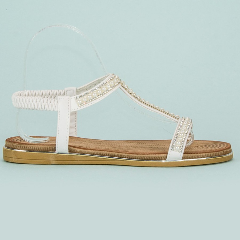 Juliet Sandale plate albe Juliet Sandale plate albe