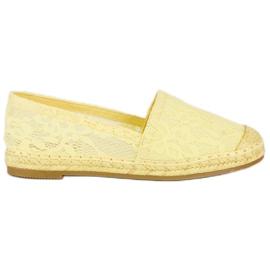 Seastar Espadrile din dantela galbena