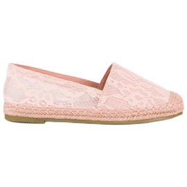 Seastar Espadrile din dantela roz
