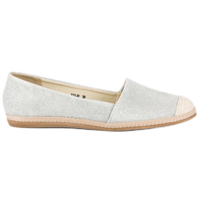 Espadrile cu sclipici gri Espadrile cu sclipici gri