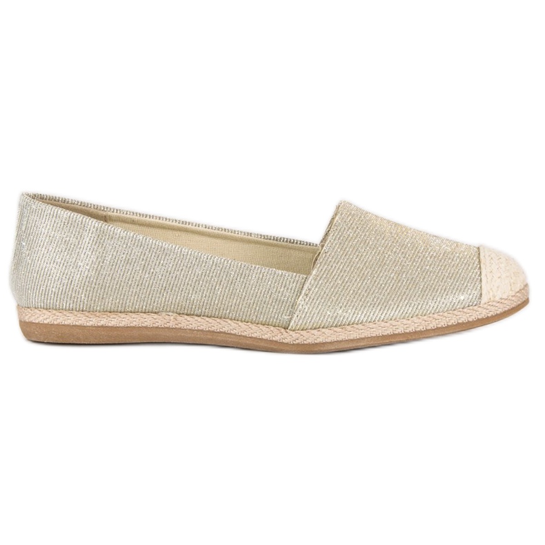 Espadrile cu sclipici galben
