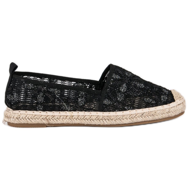 Seastar Espadrile din dantelă negru