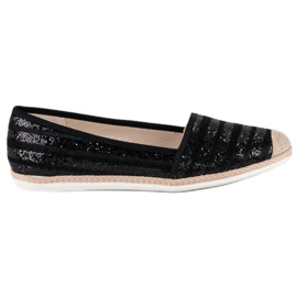 Espadrile negre la modă negru