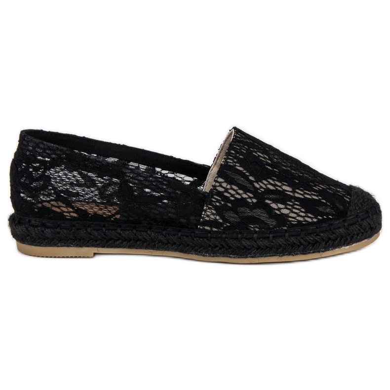 Seastar Espadrile din dantelă neagră negru