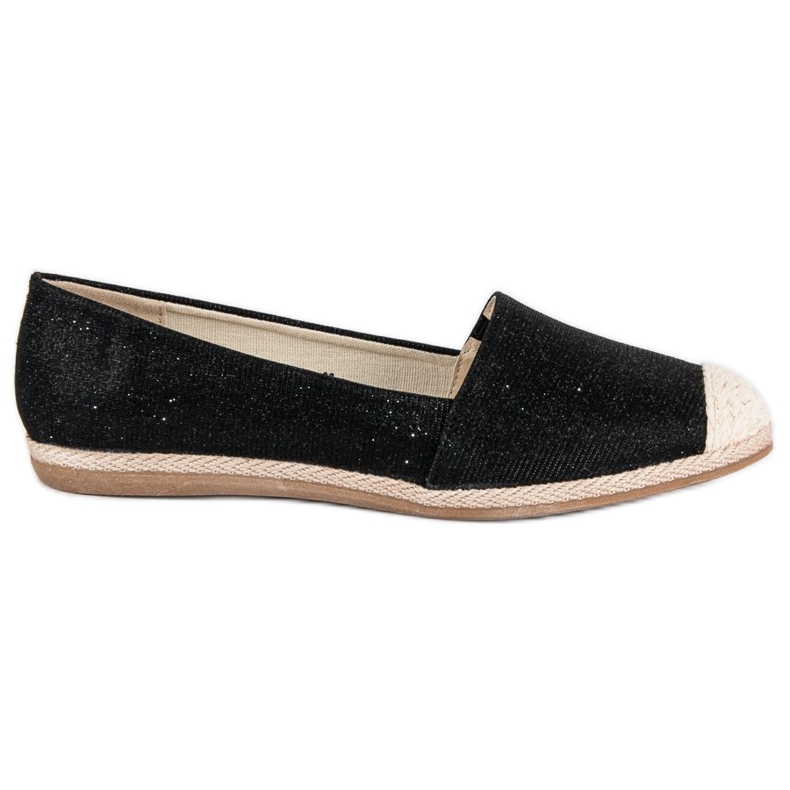 Espadrile cu sclipici negru Espadrile cu sclipici negru