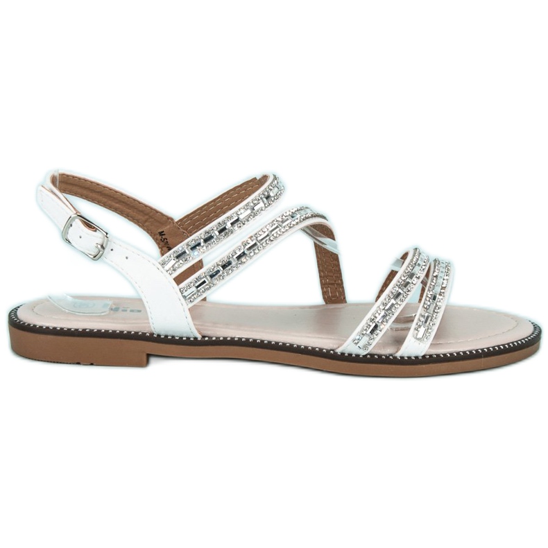 Nio Nio Sandale plate elegante alb