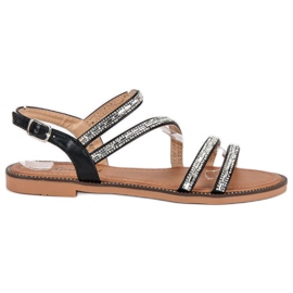 Girlhood Sandale negre elegante negru Girlhood Sandale negre elegante negru