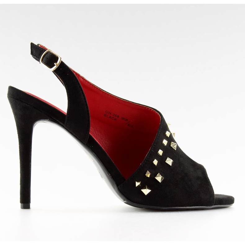 Sandale negre asimetrice GH-268 Black negru