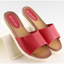 Papuci roșii de damă roșii H10 Red roșu