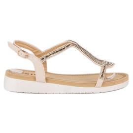 SDS Sandale plate confortabile maro