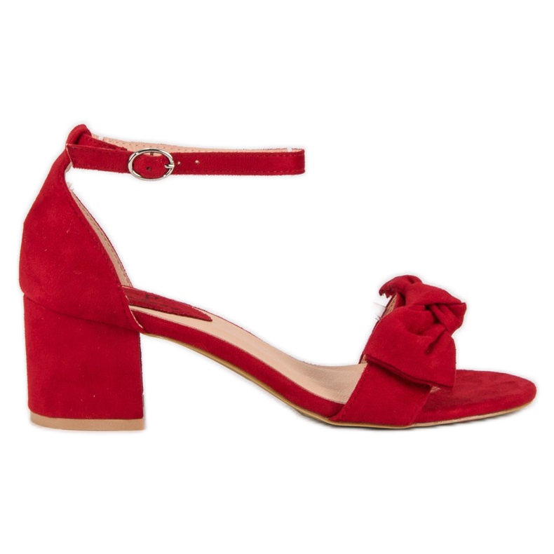 Top Shoes Sandale roșii cu toc înalt roșu