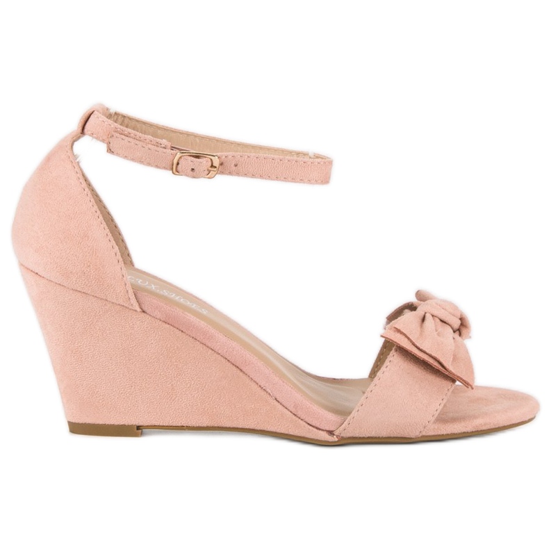 L. Lux. Shoes Sandale cu pană elegante roz L. Lux. Shoes Sandale cu pană elegante roz