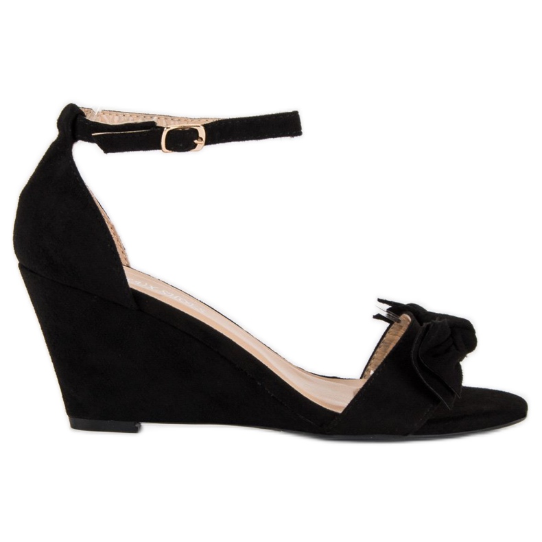 L. Lux. Shoes Sandale cu pană elegante negru