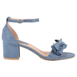 Top Shoes Sandale albastre cu toc înalt albastru