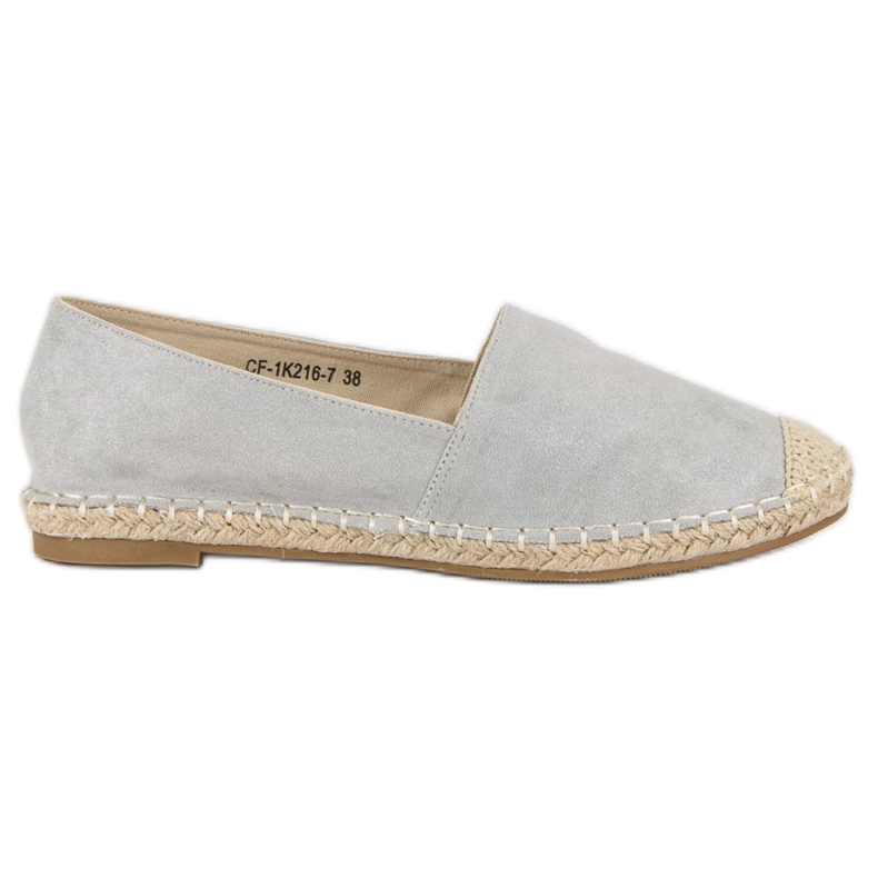 Best Shoes Espadrile din piele intoarsa gri