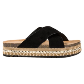Bello Star Flip-flops cu platformă negru