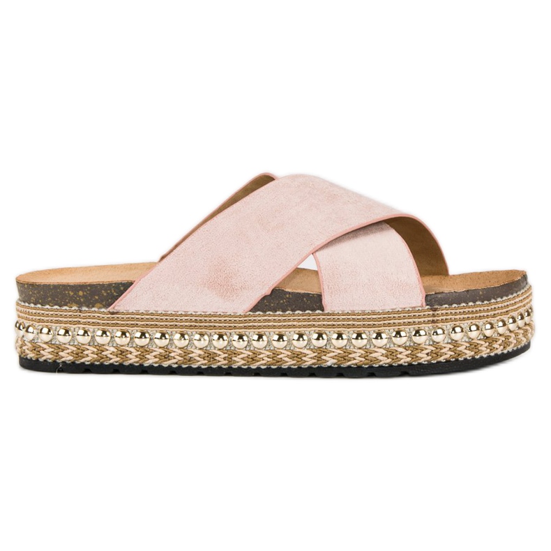 Bello Star Flip-flops cu platformă roz
