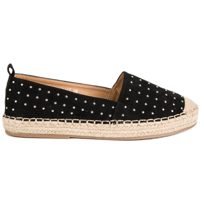 Marquiz Espadrile din piele intoarsa neagra negru