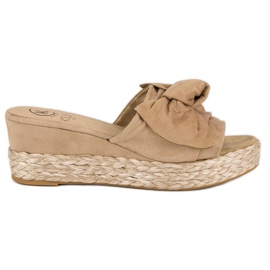 Kylie Espadrile cu fundita maro Kylie Espadrile cu fundita maro