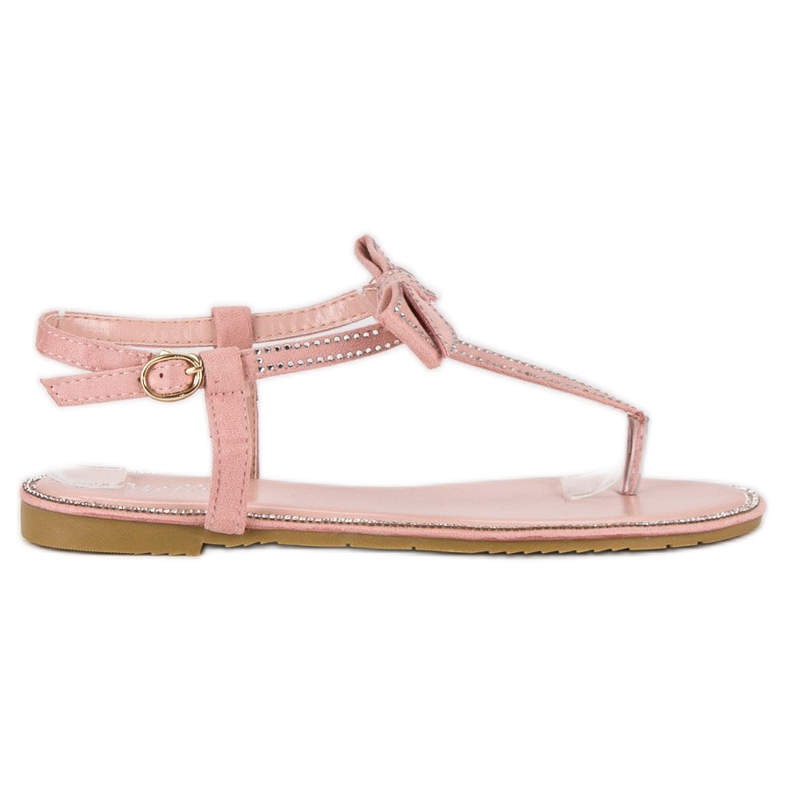 Melisa Sandale cu flip-flops cu arc roz