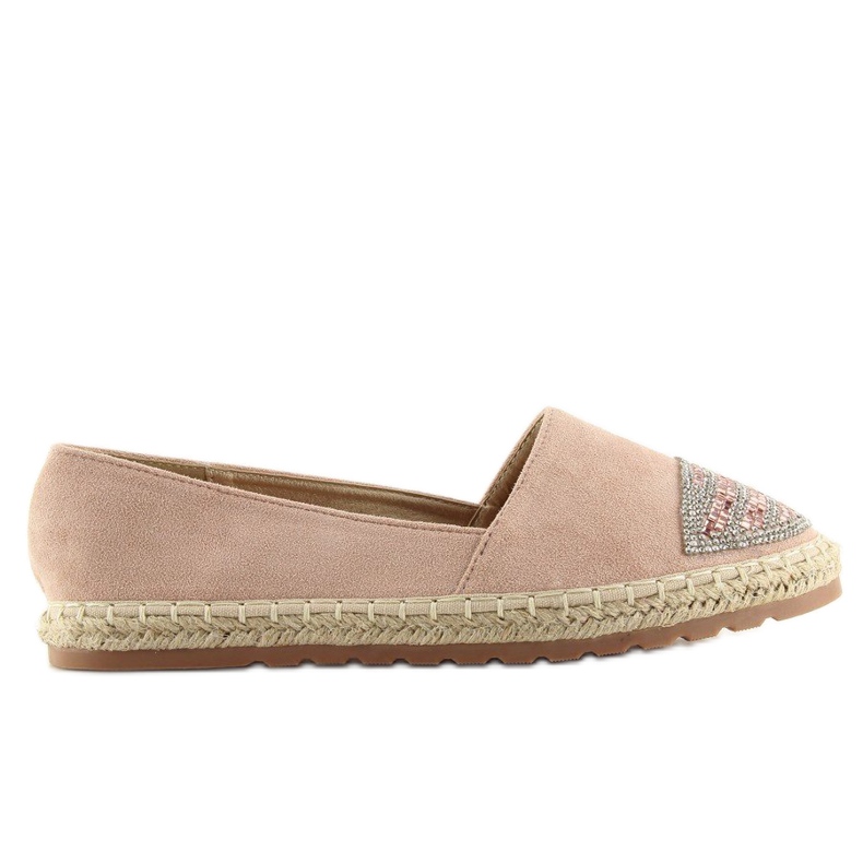 Espadrile roz pentru femei H8-102 Champagne Espadrile roz pentru femei H8-102 Champagne