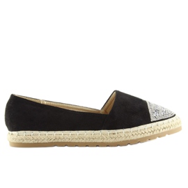 Espadrile dama negre H8-102 Negre negru